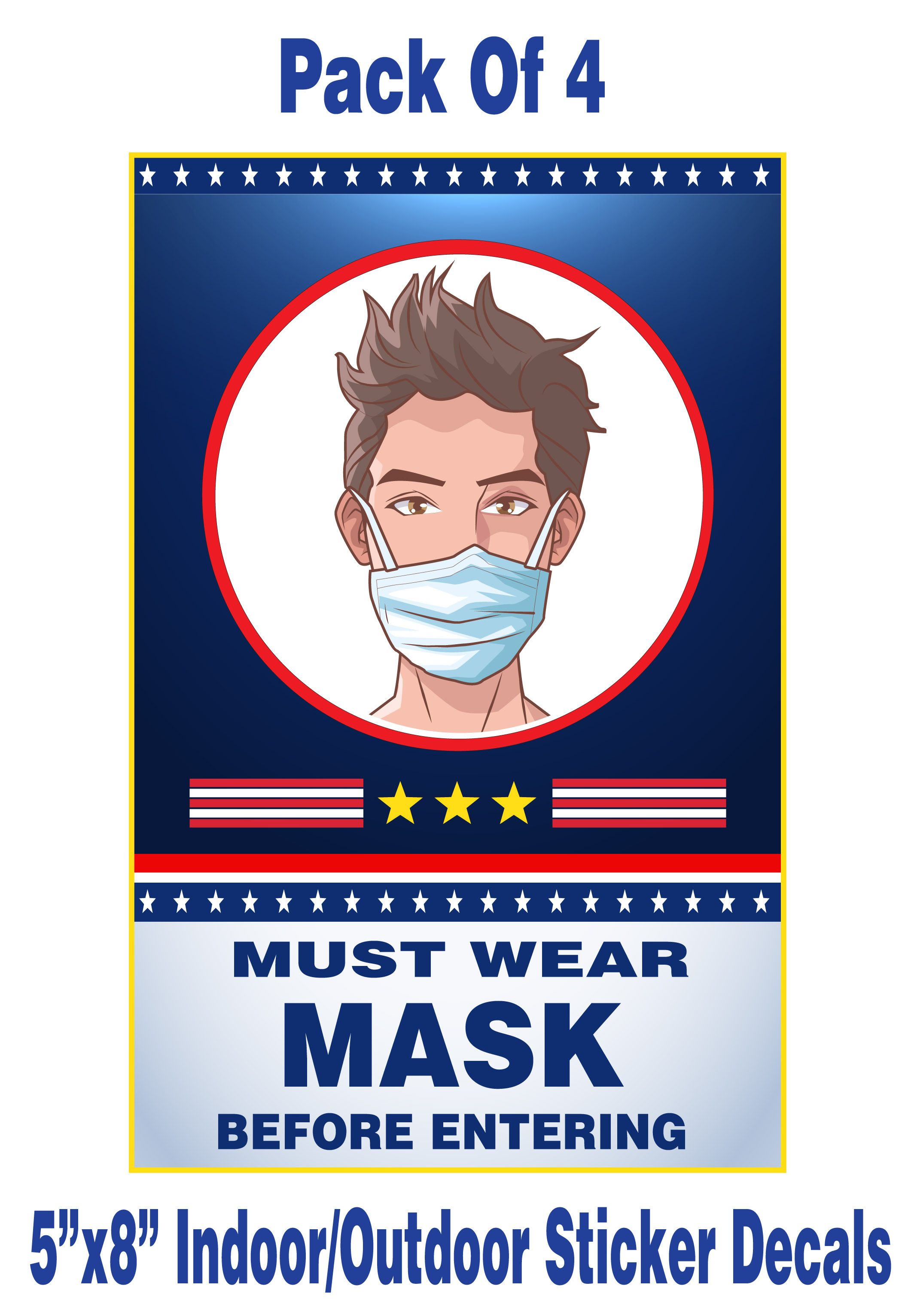 Body Temperature Check Sign 3 Pack 8 x 10 Adhesive Scratch Resistant Vinyl Removable All in One Signage Pack for Businesses Face Mask Required Sign Maintain Social Distancing Sign